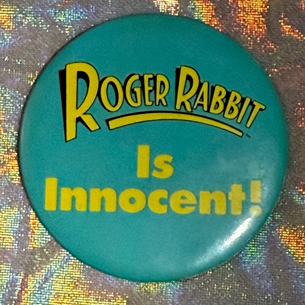 Vintage Promotional Button 1988 Who Framed Roger Rabbit